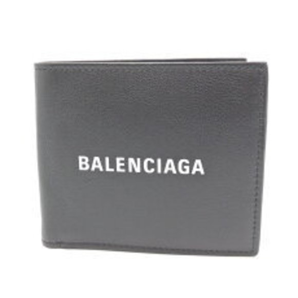 BALENCIAGA Bifold Wallet Black Leather - Picture 1 of 8
